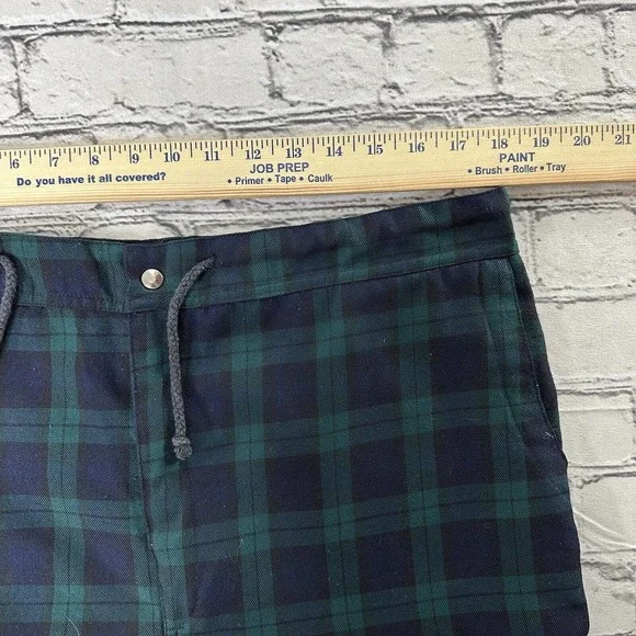 Vintage Golf Plaid Green And Blue Cargo Pants Made In USA sz Large GB Flag Patch